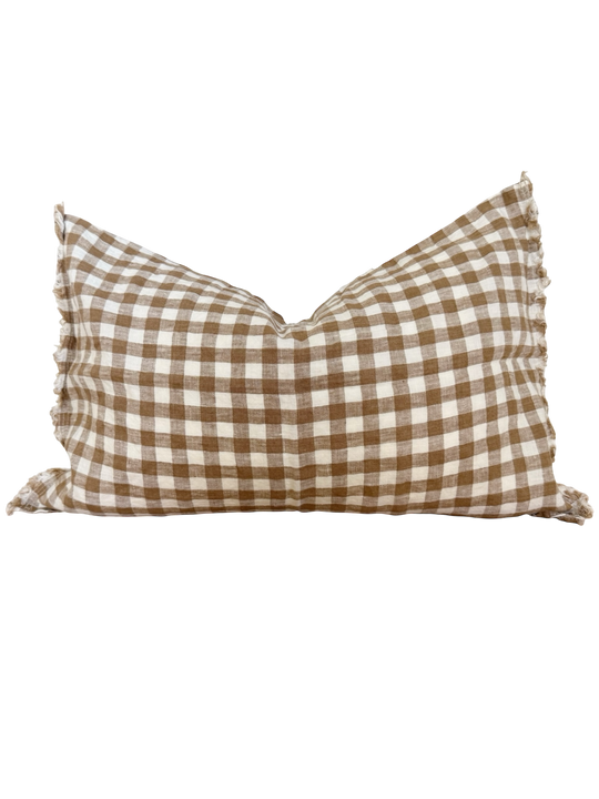 GINGHAM lumbar rust
